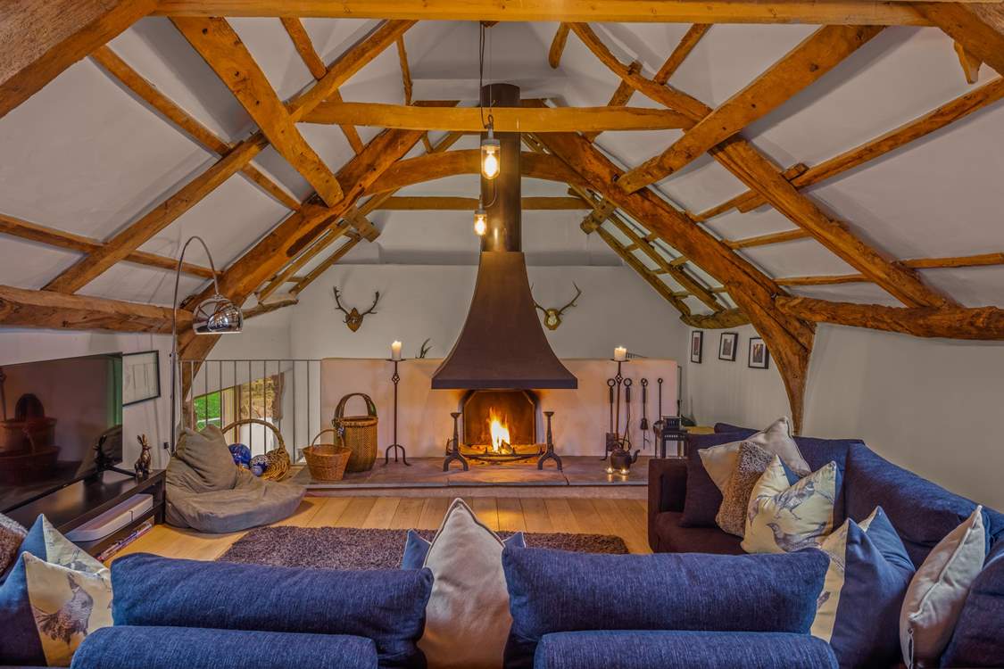And relax in this beautiful living area. Cosying up in front of the fire on a winter's day is such bliss.