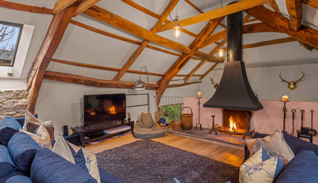 A movie night is such fun snuggled up on these huge sofas.