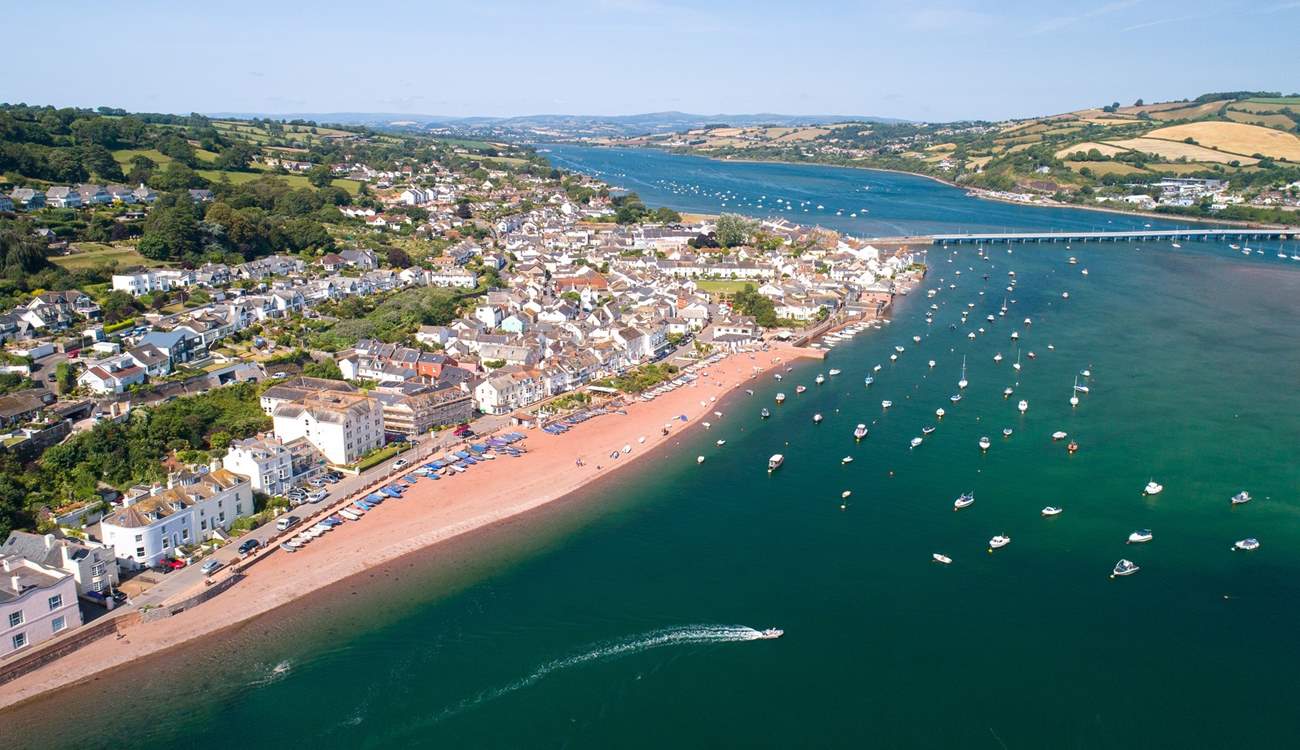 Shaldon is home to this delightful stretch of sandy beach, with Teignmouth just across the bridge.