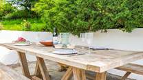Dining al fresco is a real treat.