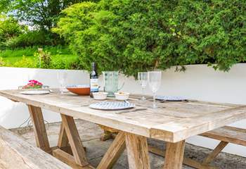 Dining al fresco is a real treat.