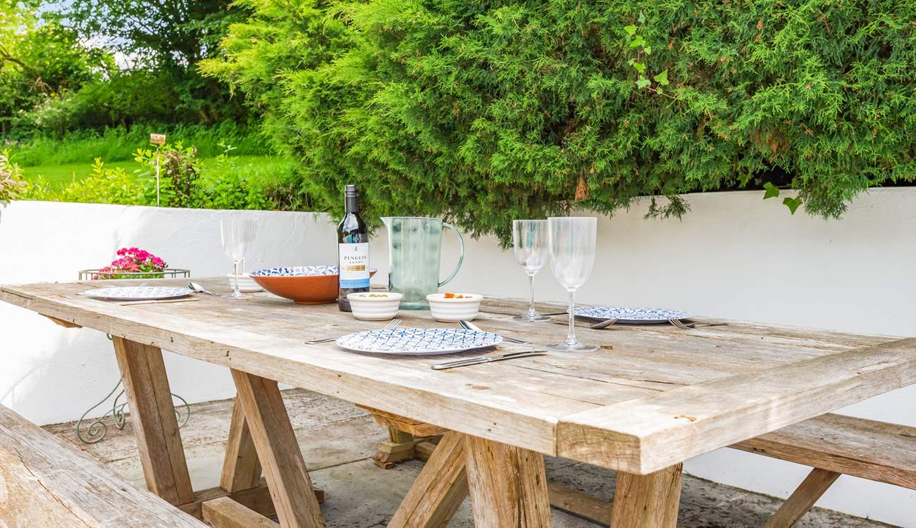 Dining al fresco is a real treat.