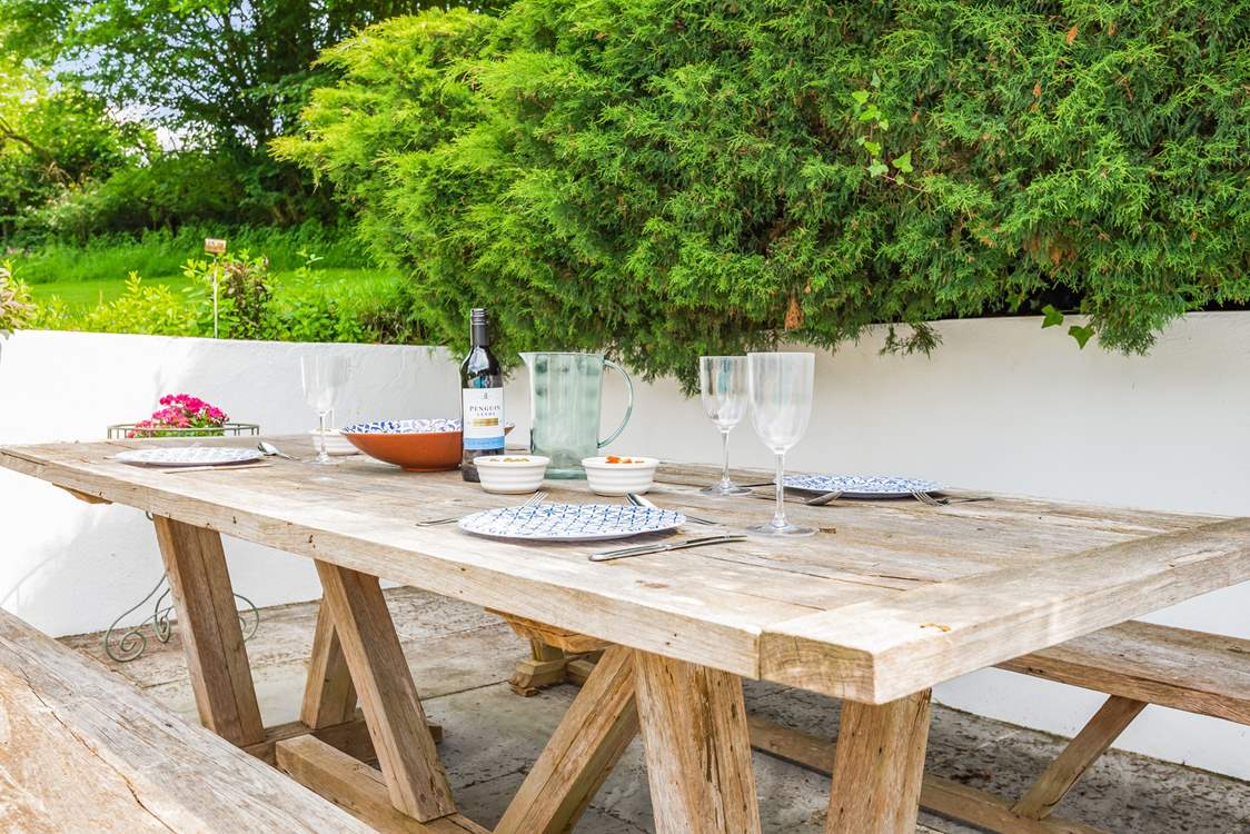 Dining al fresco is a real treat.