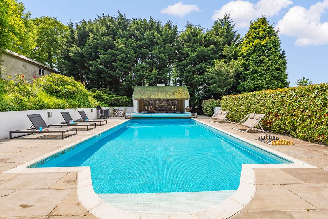 Your private heated pool and fire-pit area. Perfect for those sunny days and chillier evenings.