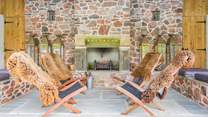 This great space can be enjoyed whatever the weather. Even the good olde British weather can't touch you in here.