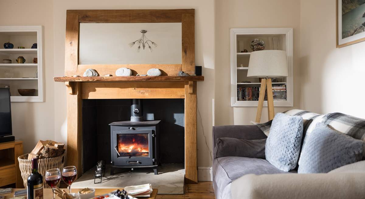 Enjoy the warmth of the wood-burner.