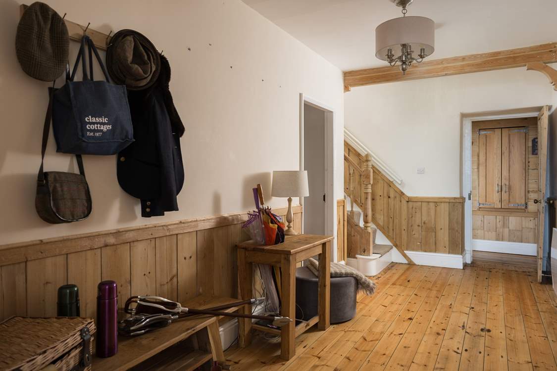 Plenty of space to take off your muddy shoes and hang your coats.