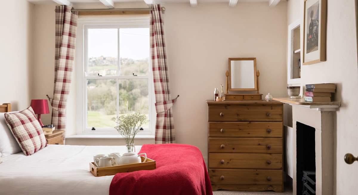 More original features in this pretty bedroom.