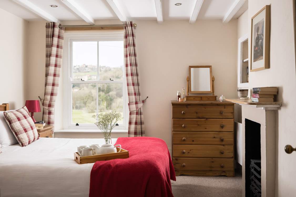 More original features in this pretty bedroom.