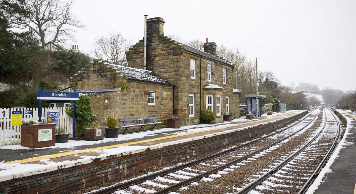 The local railway station in winter.