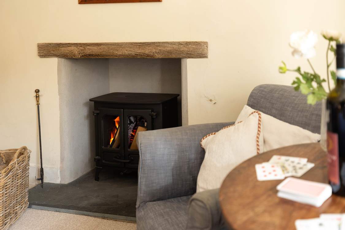 Warm those chillier nights after a day of walking the coast paths that are literally at the end of the farm track!