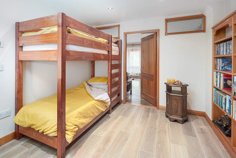 Bedroom two, with full size bunk-beds. Weavers Rest is ideal for friends and small families. 