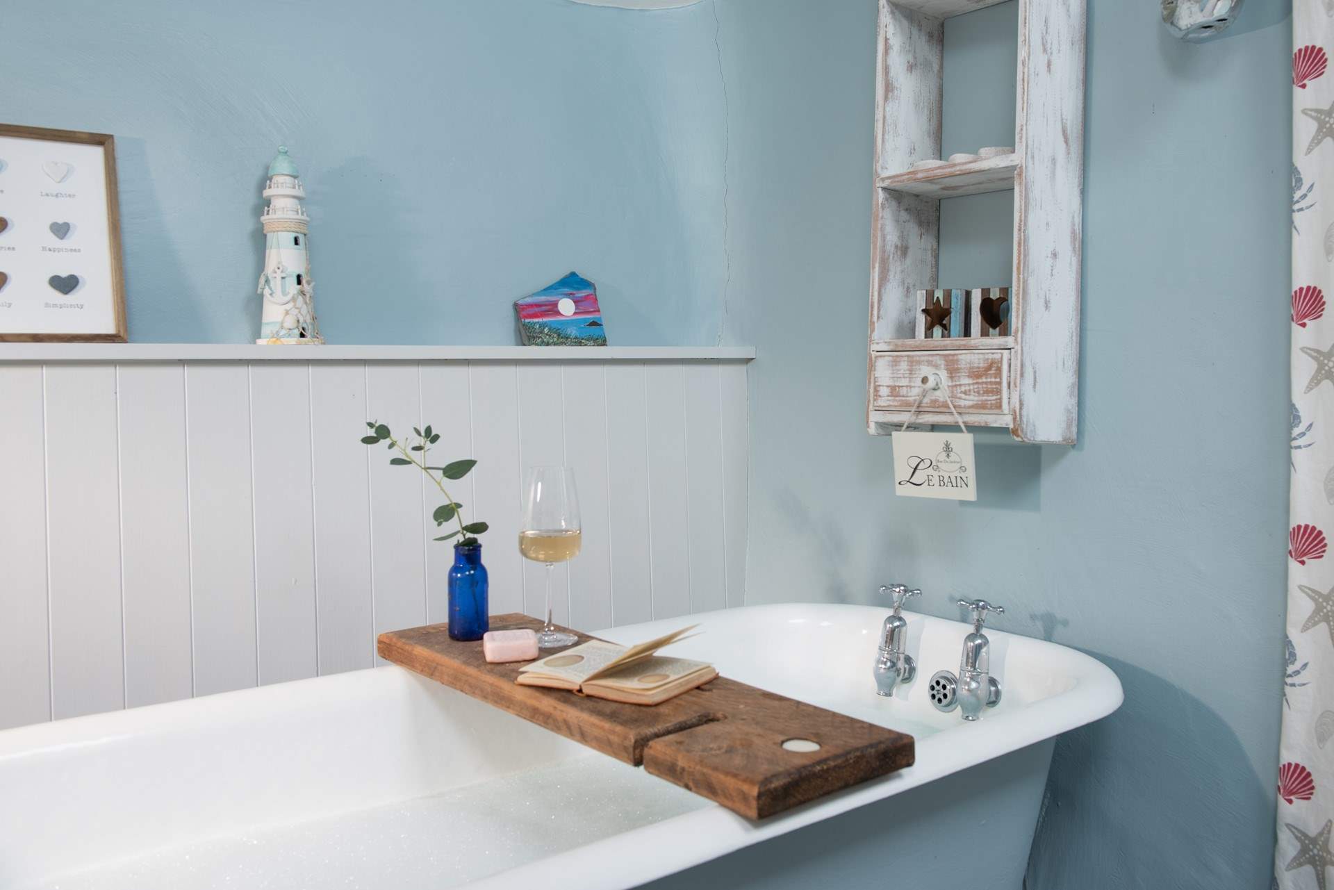 Enjoy a long soak and catch up with a good book....