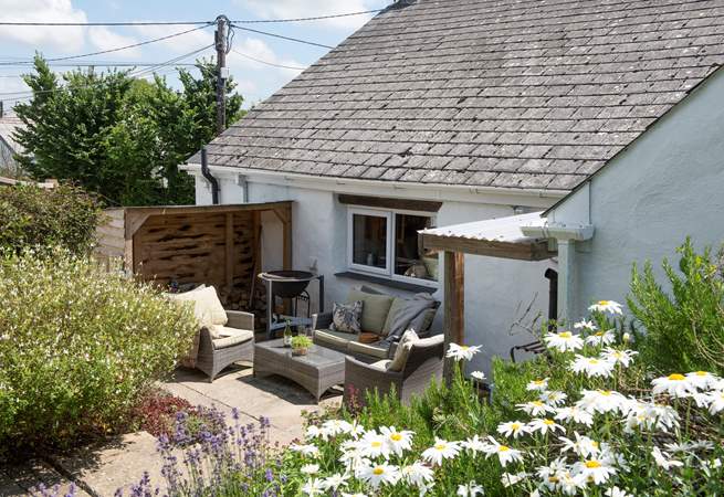 The seating area by the back door is a real suntrap. 