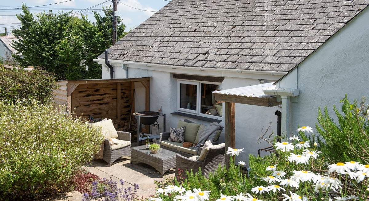 The seating area by the back door is a real suntrap. 