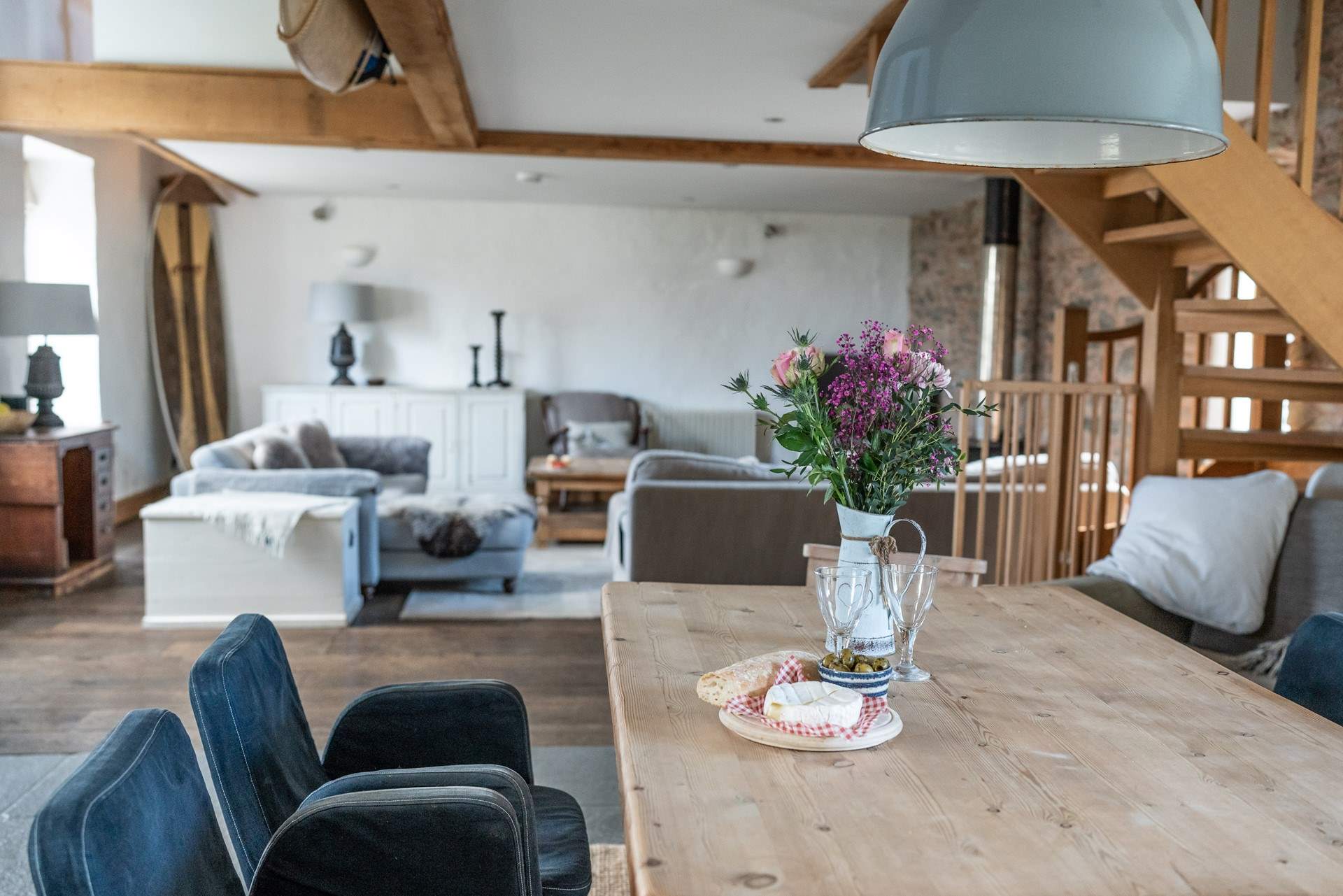 The open plan design is just perfect for holiday get togethers away from it all. 