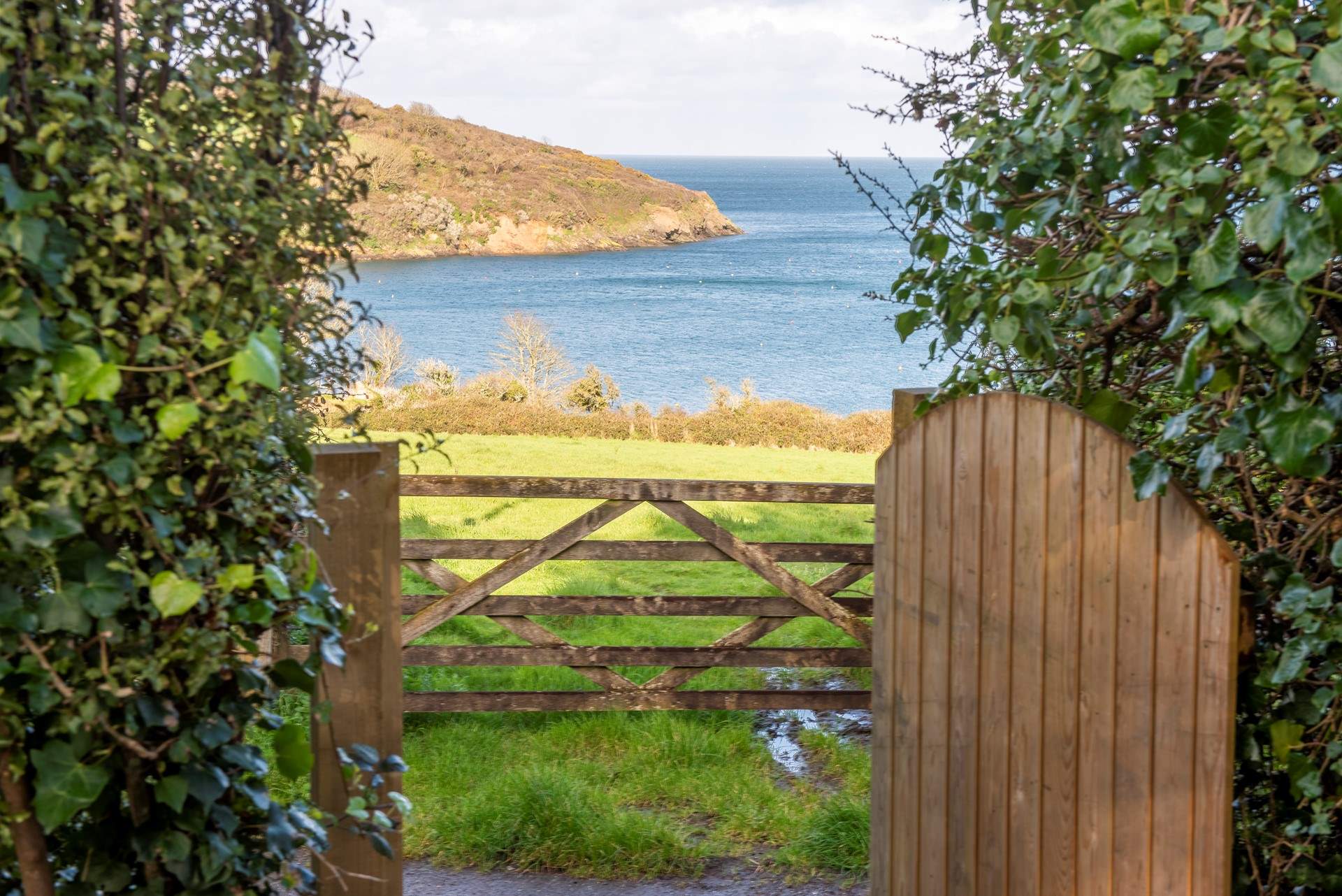 The bottom garden gate.