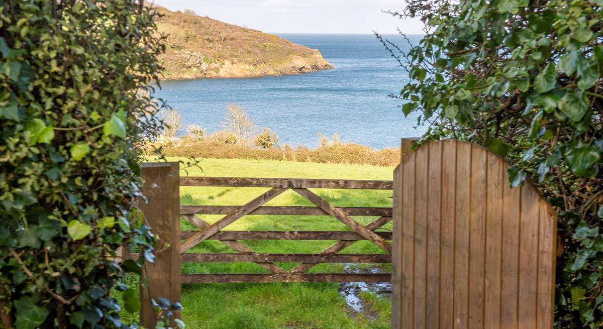 The bottom garden gate.