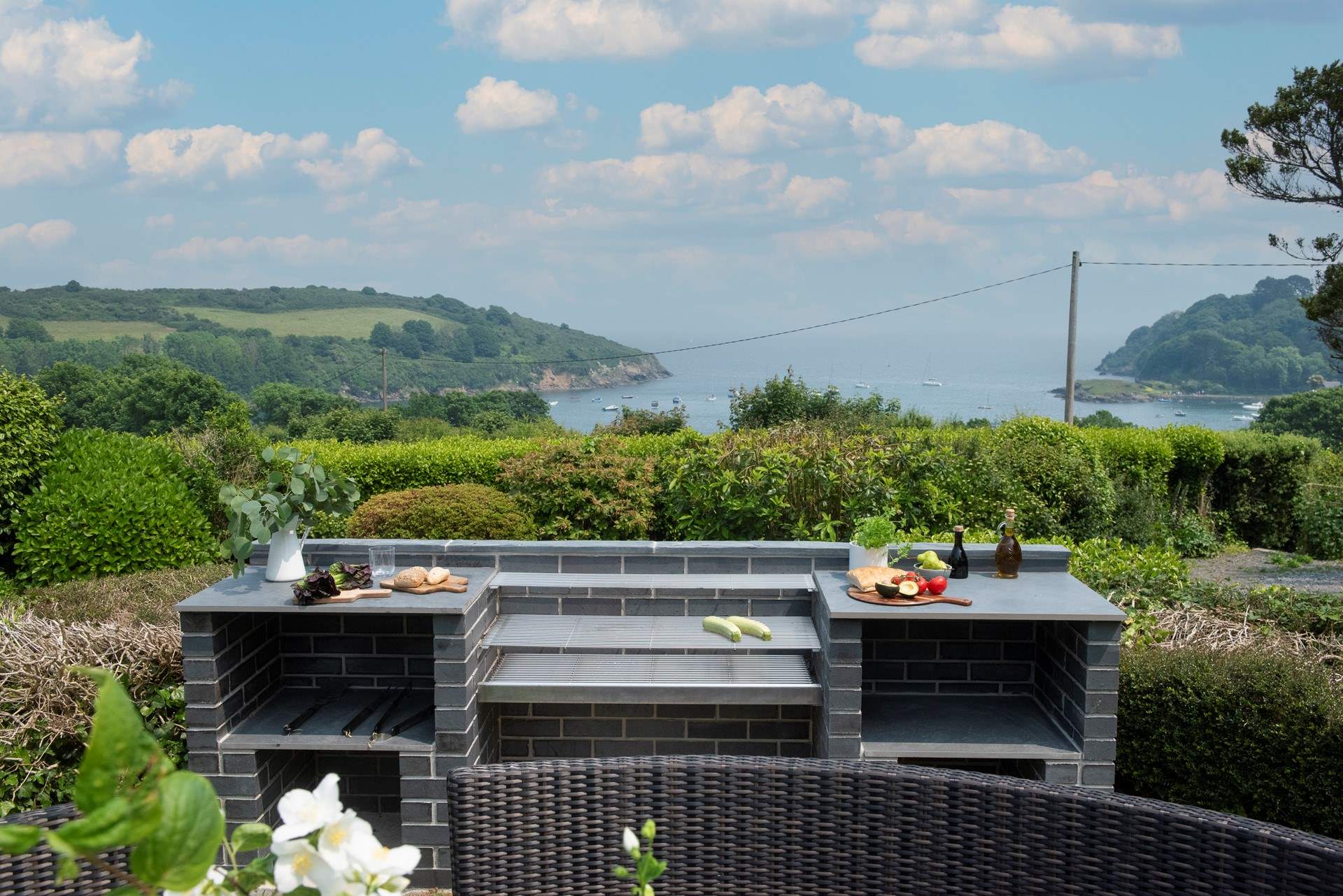 A barbecue with a view of the sea... yes please.