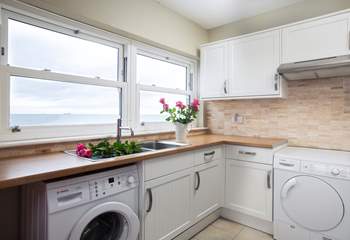 The utility-room has all the appliances necessary to wash your beach towels.