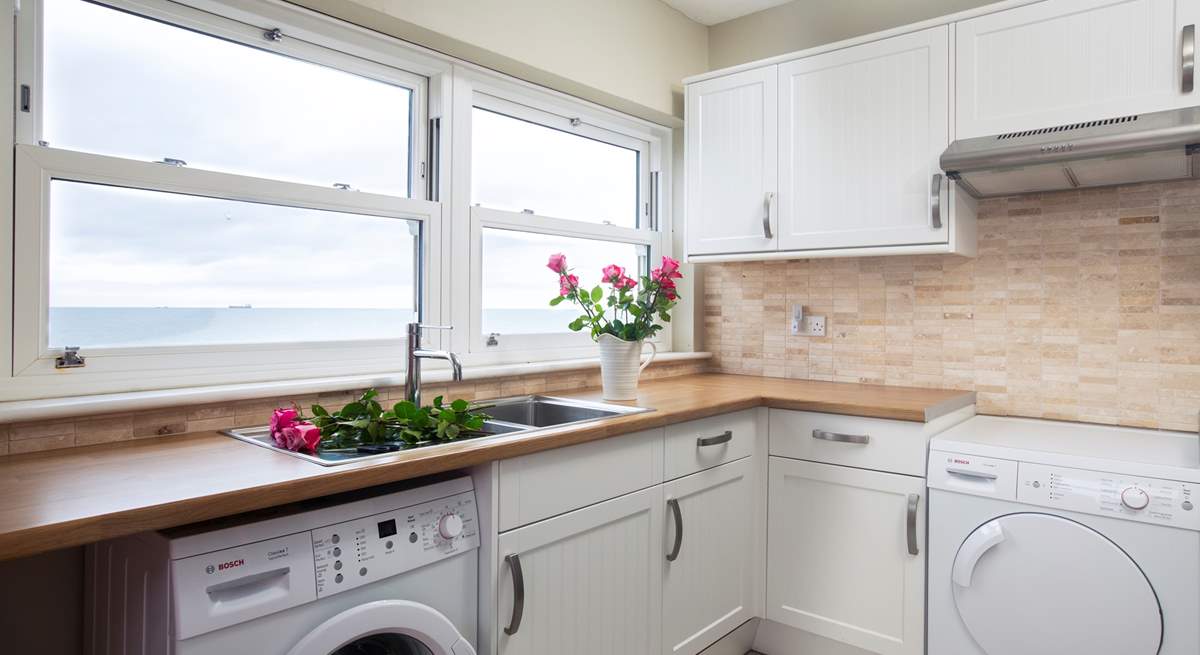 The utility-room has all the appliances necessary to wash your beach towels.