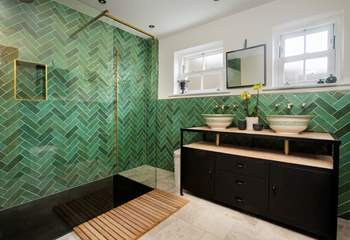 The walk in shower in the wet-room is a wonderful feature as are the double wash-basins.