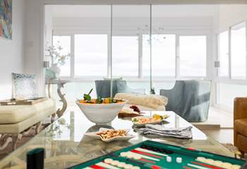 Backgammon and nibbles, the perfect way to relax after a busy day on the island.