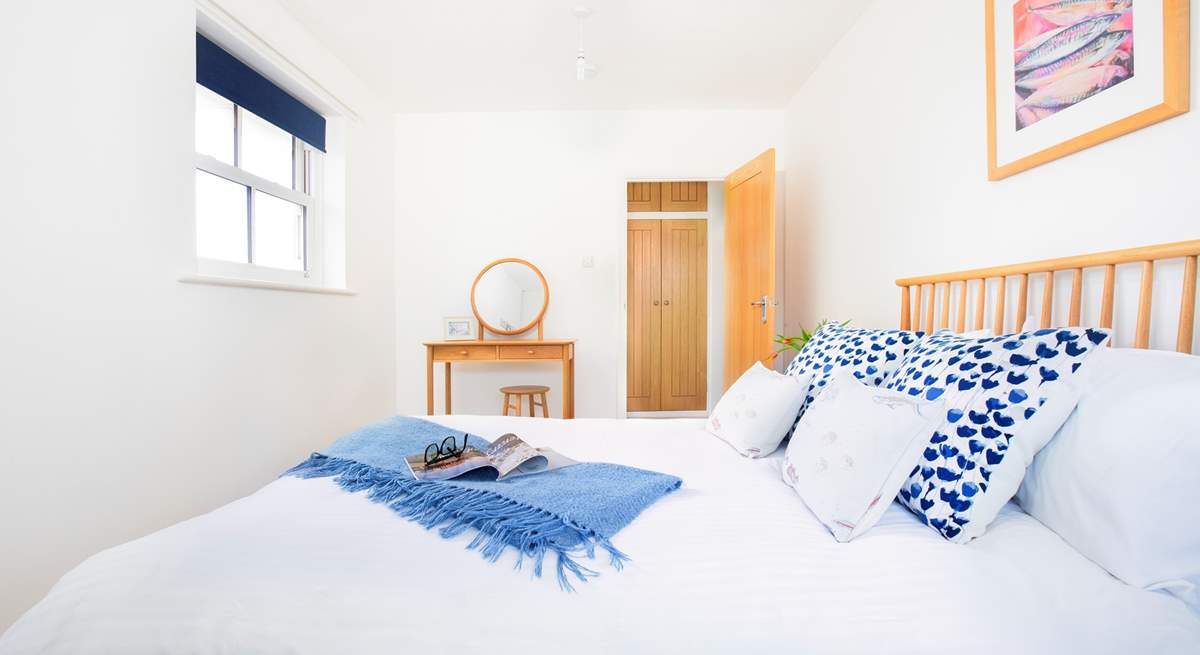 The stylish second bedroom can also be found on the ground floor.