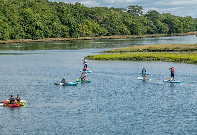 The beautiful Hamble River upstream from Myrtle Cottage. You can hire paddle boards and kayaks locally and start your days adventure from the cottage.