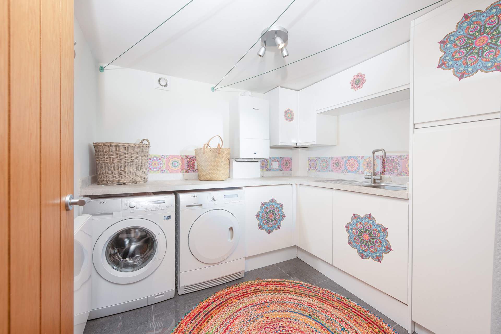 There's a useful utility-room on the ground floor.