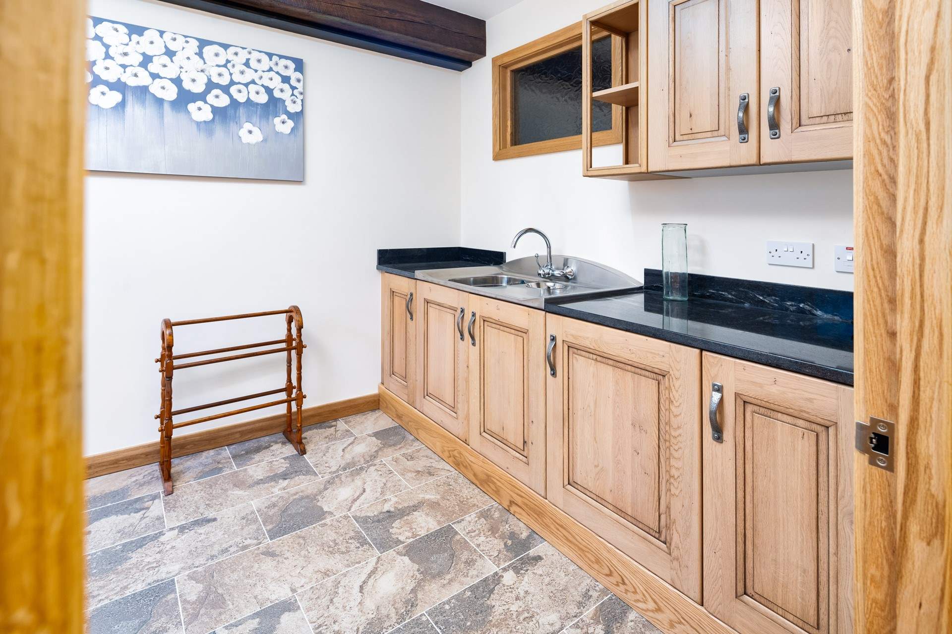 Fabulous utility-room for walking boots, fishing rods etc 