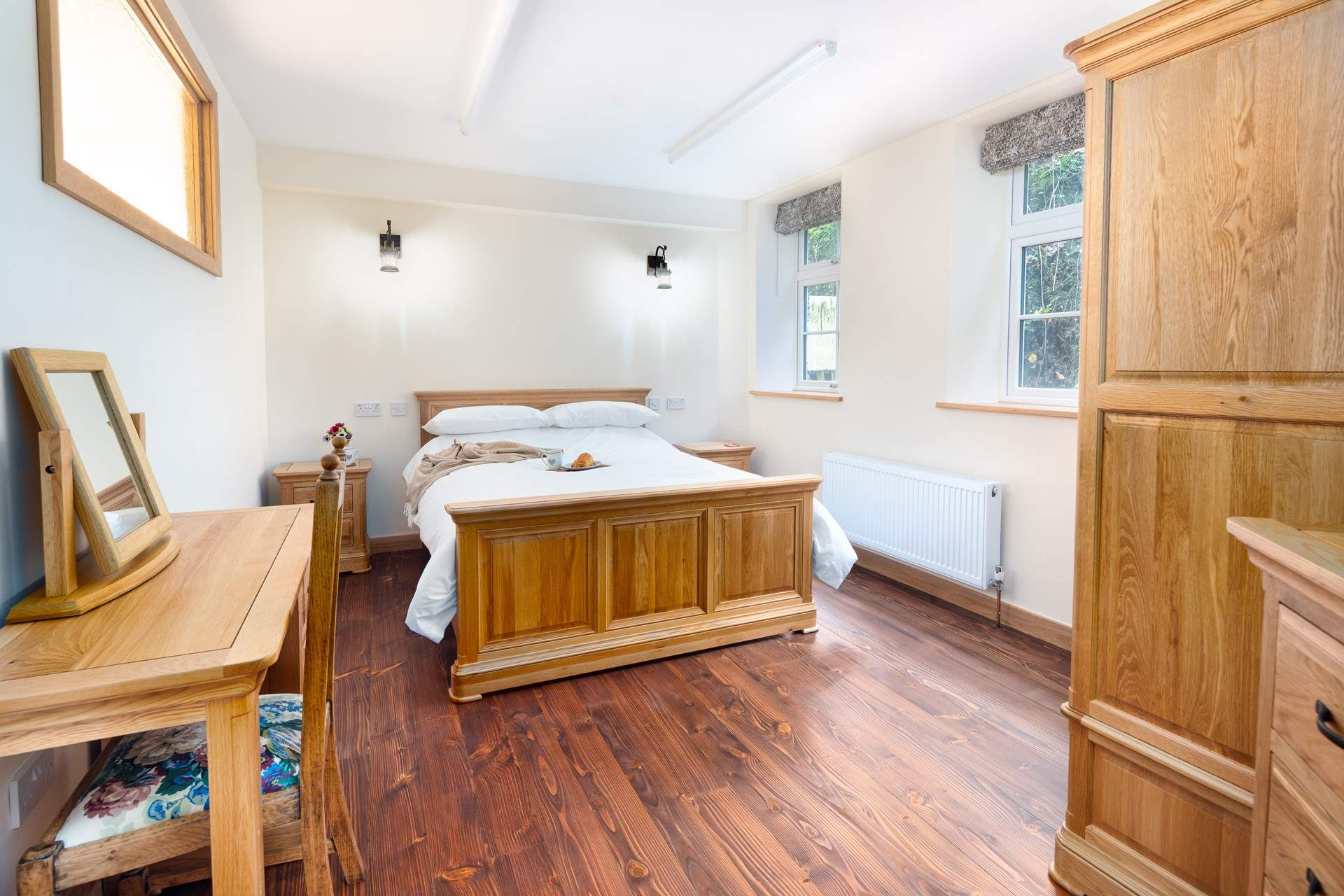 The hushed double room with comfy king-size bed. 