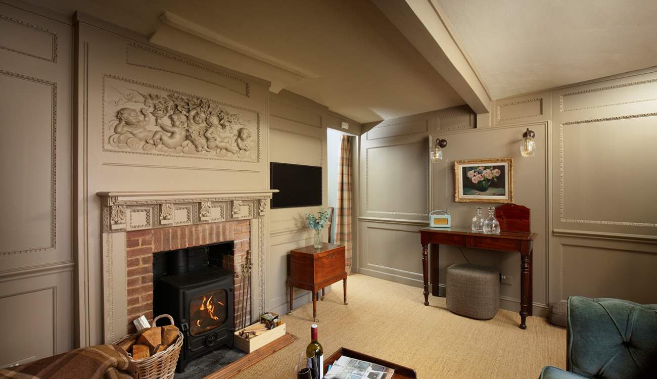 There is also a cosy wood-burner.