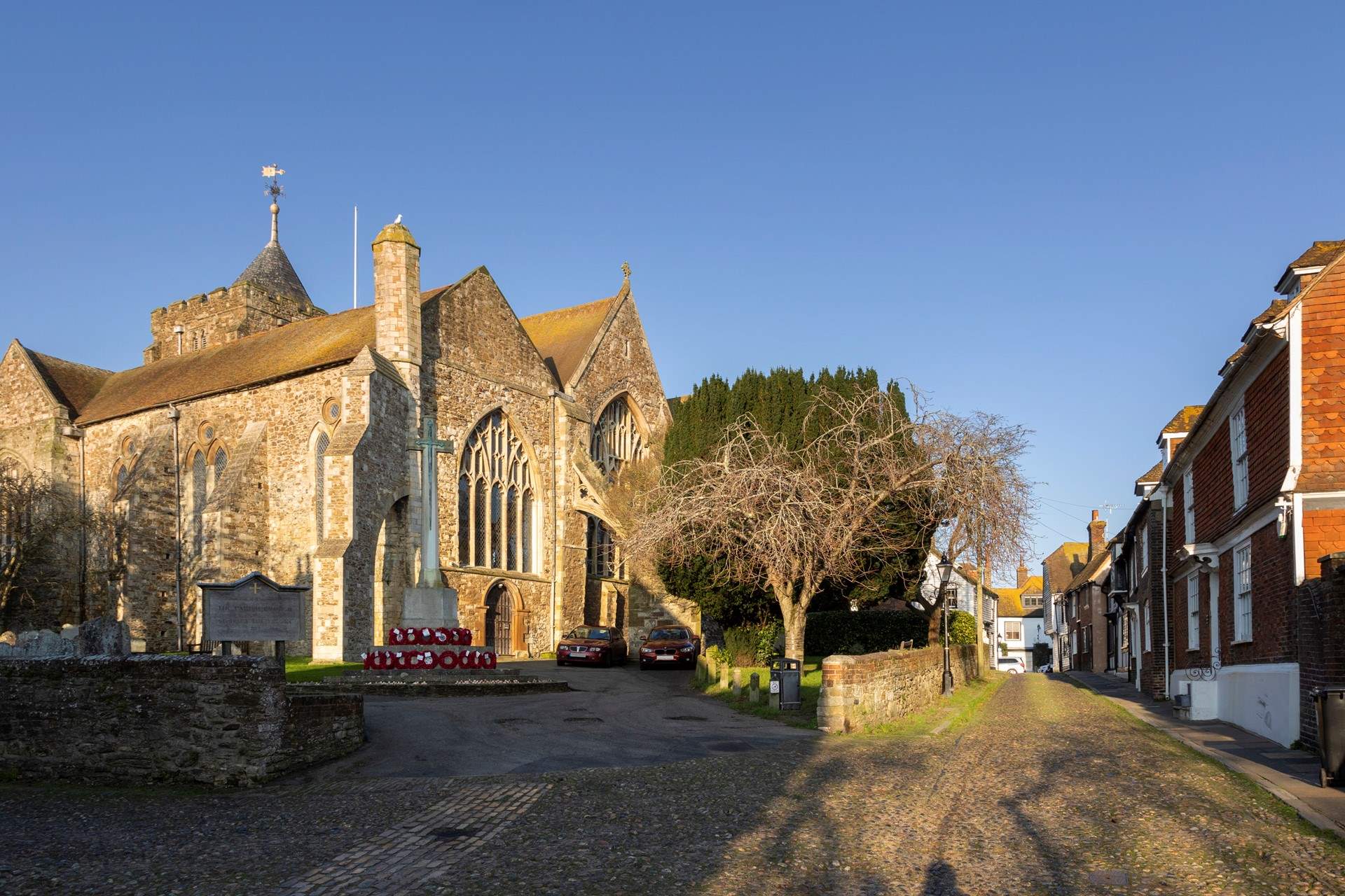 St Mary's Church sits opposite the cottage.