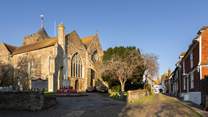 St Mary's Church sits opposite the cottage.