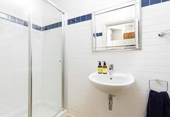 The stylish ground floor shower-room.  