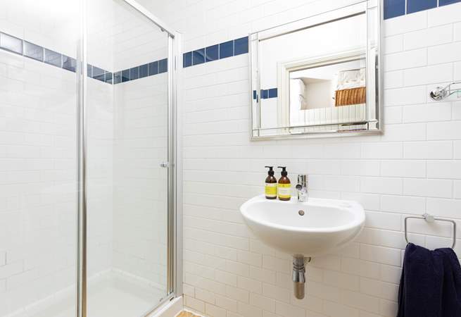 The stylish ground floor shower-room.  