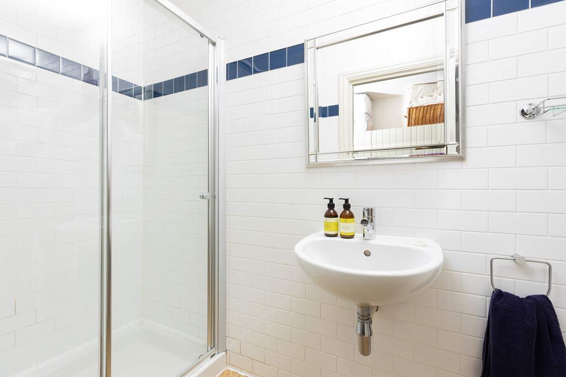 The stylish ground floor shower-room.