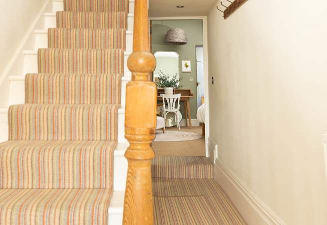 The stairs from the ground floor. 