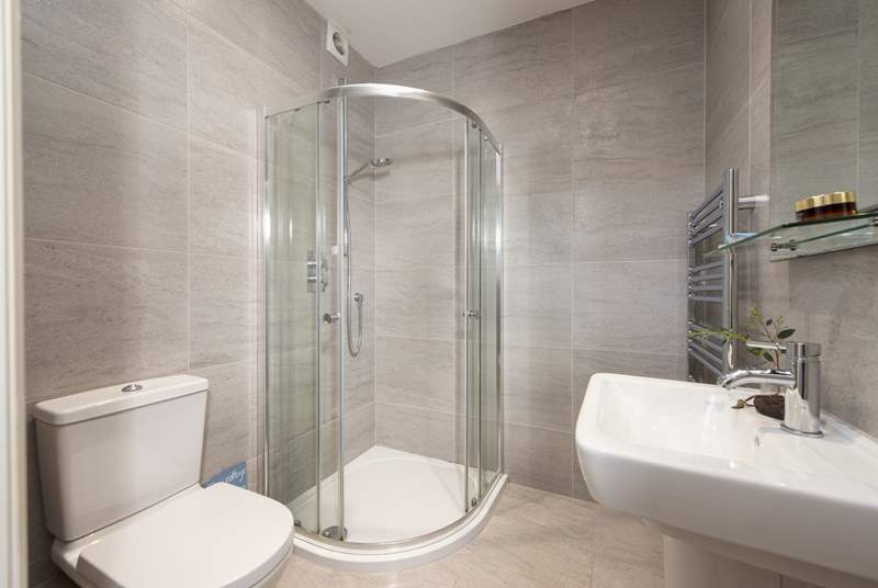The sparkling shower-room is next to bedroom 4.