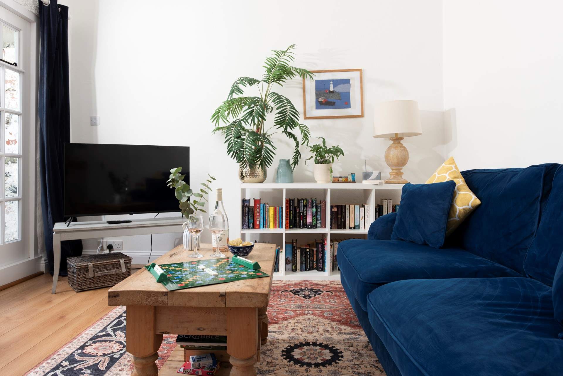 There are plenty of books and games for evening relaxation.
