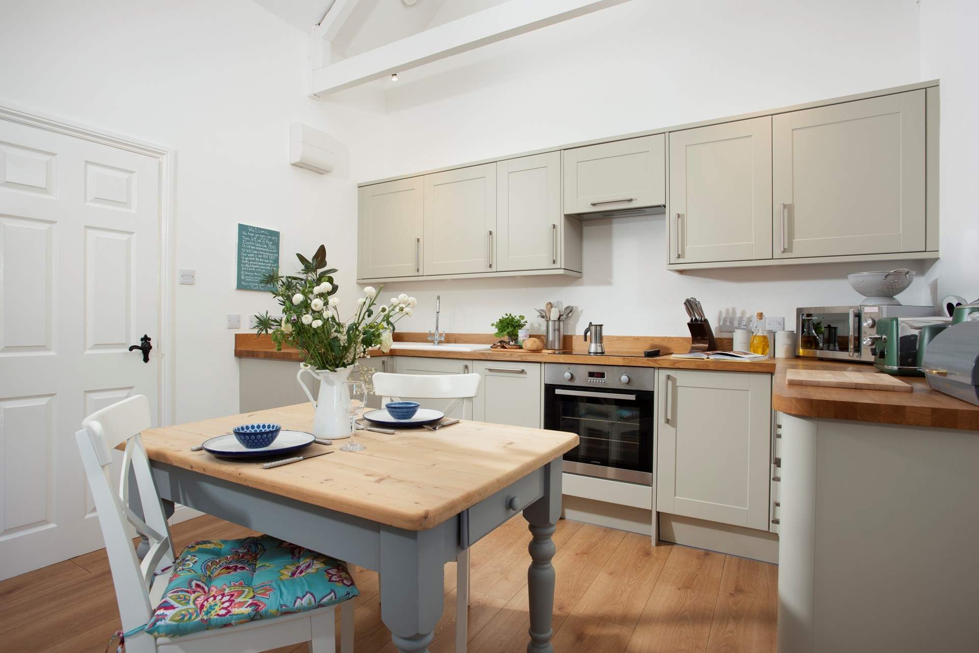 The kitchen diner is open plan.
