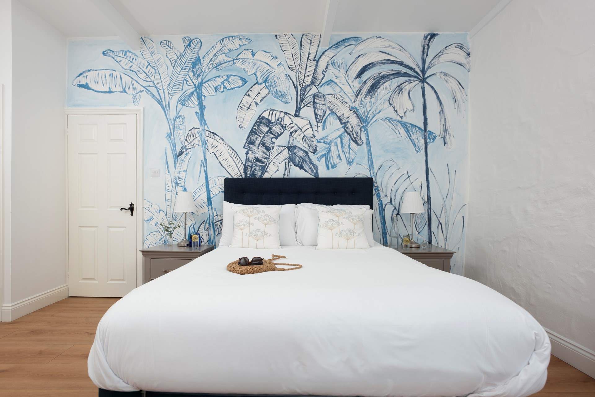 The King-size room has a stunning bespoke mural.