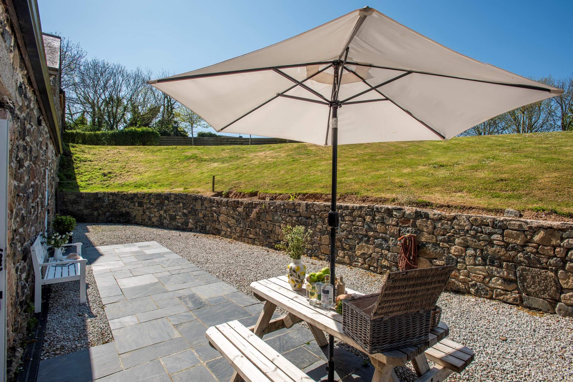 The patio is a sun trap!