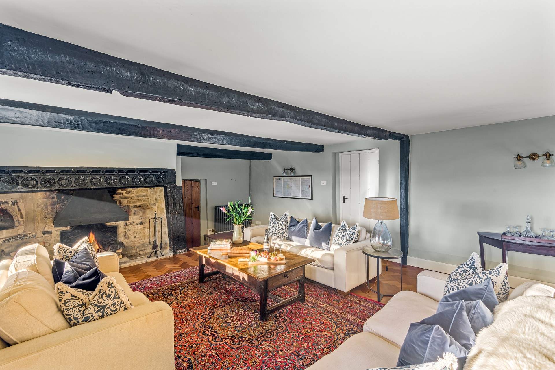 The siting-room is the perfect space to relax in following a good meal.