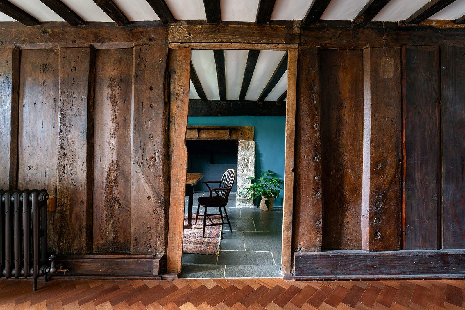 Peeking through to the games snug.