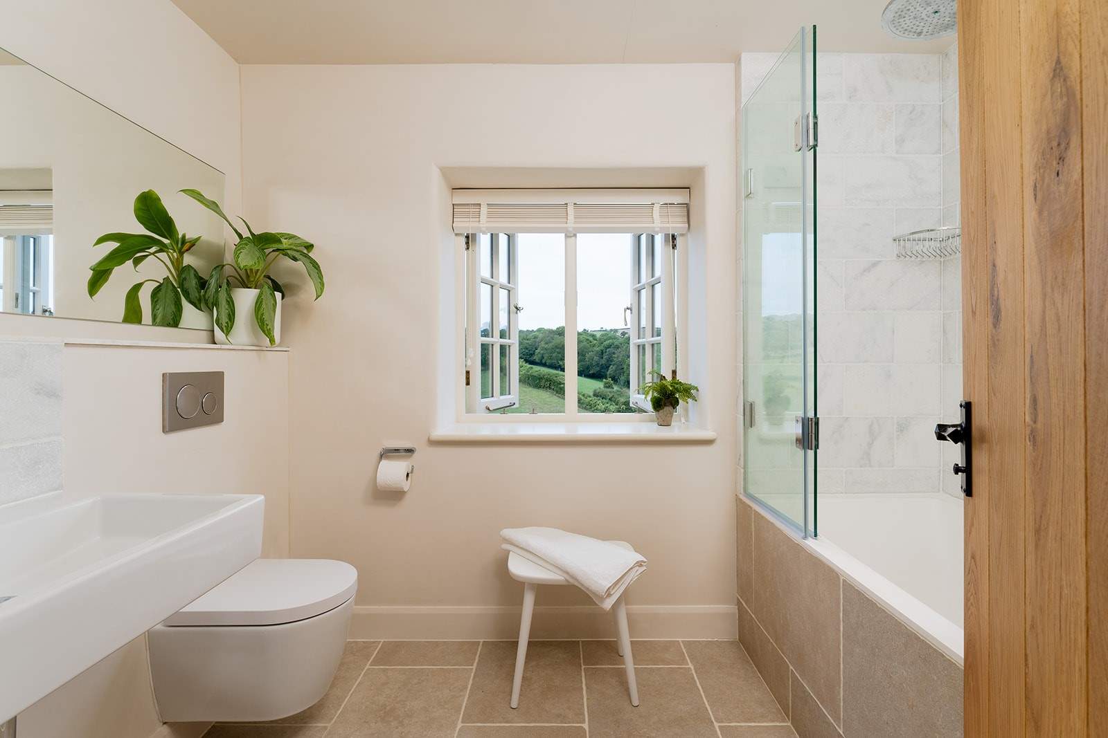 The family bathroom offers oodles of space to wash away the day's sand and suncream ready for tomorrow's adventures.