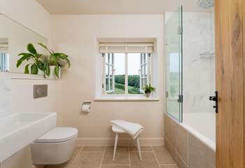 The family bathroom offers oodles of space to wash away the day's sand and suncream ready for tomorrow's adventures.