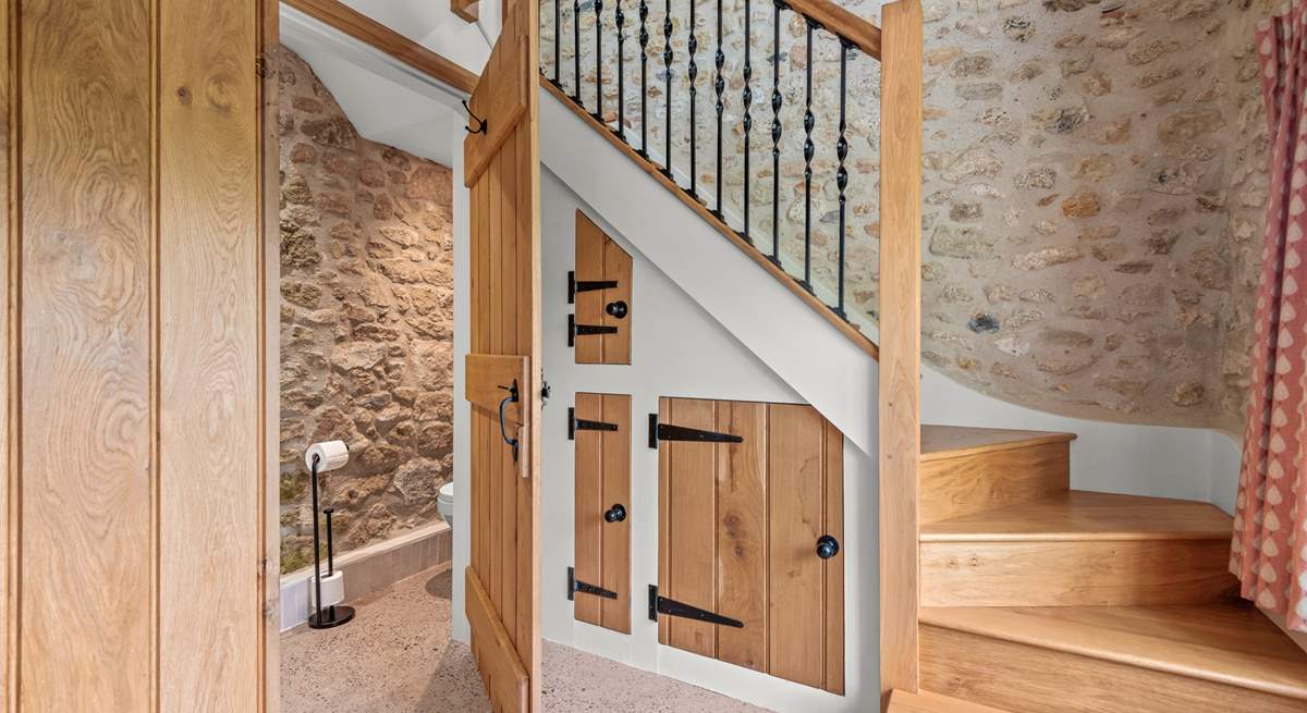 Climb the stairs to the open plan living area.