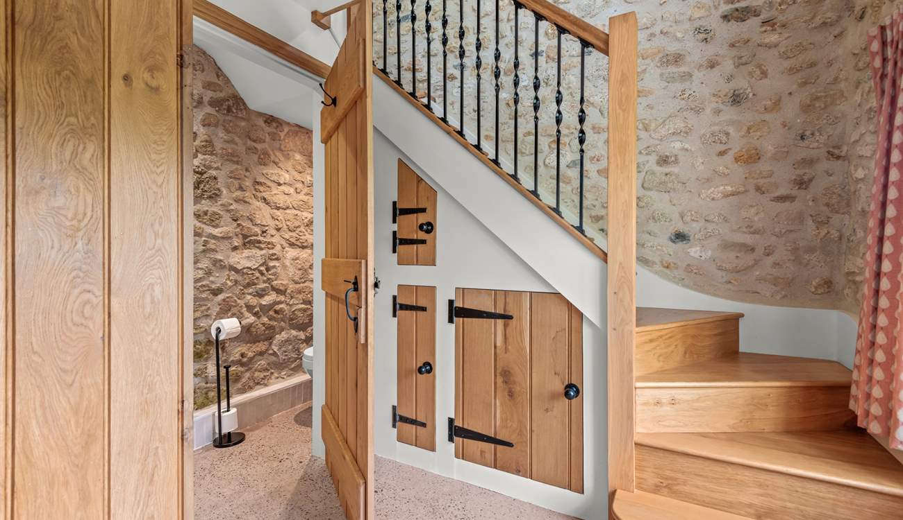 Climb the stairs to the open plan living area.